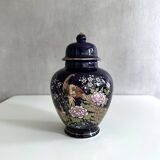 Cobalt blue vases collection, mid-century porcelain vases, vintage interior