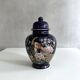 Cobalt blue vases collection, mid-century porcelain vases, vintage interior