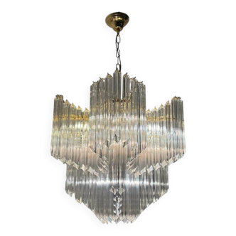 Lustre Quadrilobi en verre de Murano, Italie, années 1980