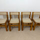 4 chaises en orme massif années 70