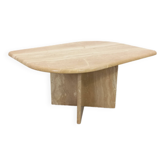 Vintage travertine coffee table from the 70s