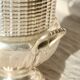 Antique silver-plated metal champagne bucket with handles