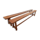 Paire de bancs de ferme ancien en chêne -2m75