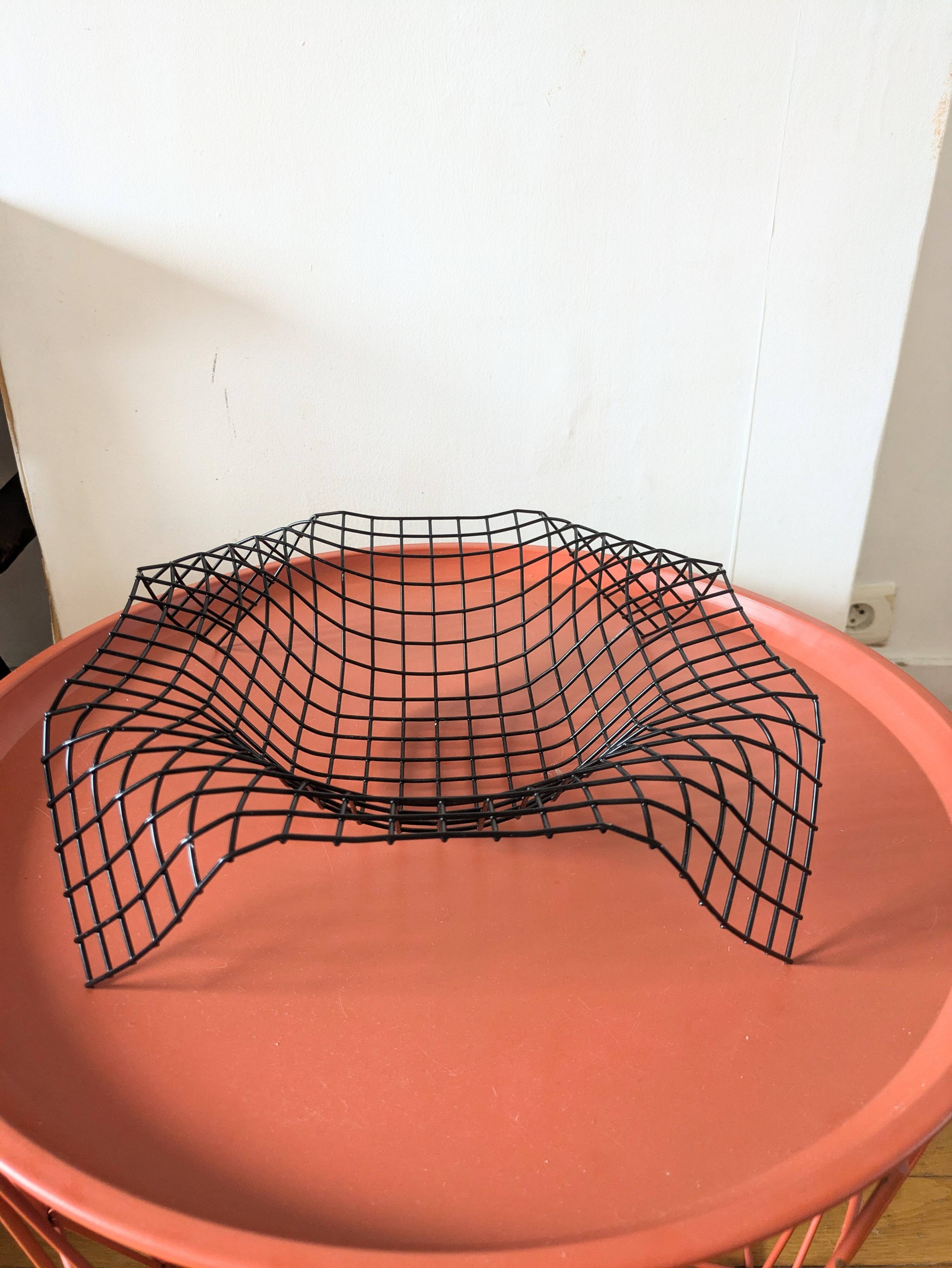 Designer fruit basket in metal wire