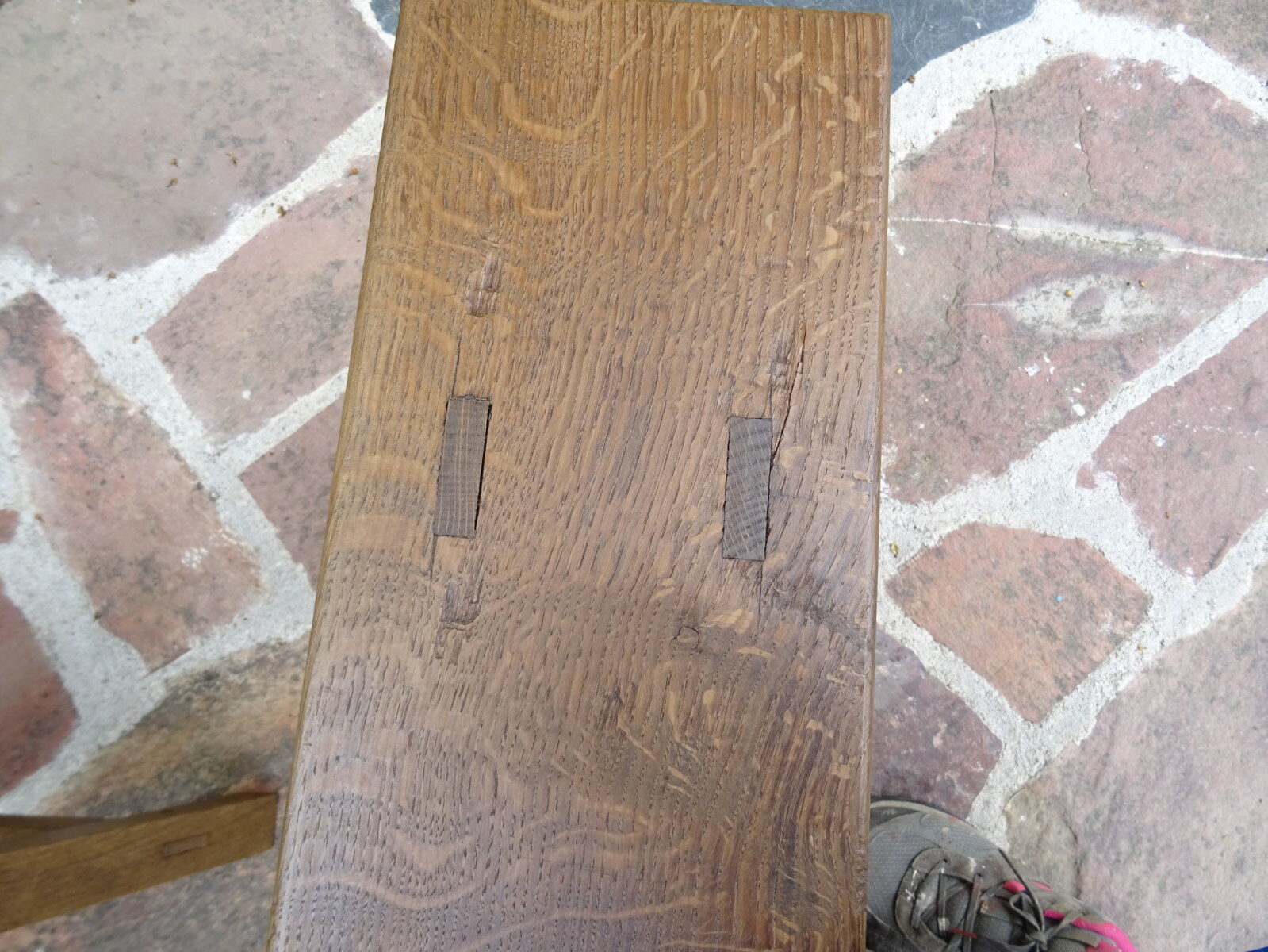 Pair of solid oak benches