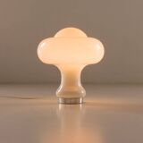 White opaline glass mushroom lamp from Peill & Putzler, Germany 1960s