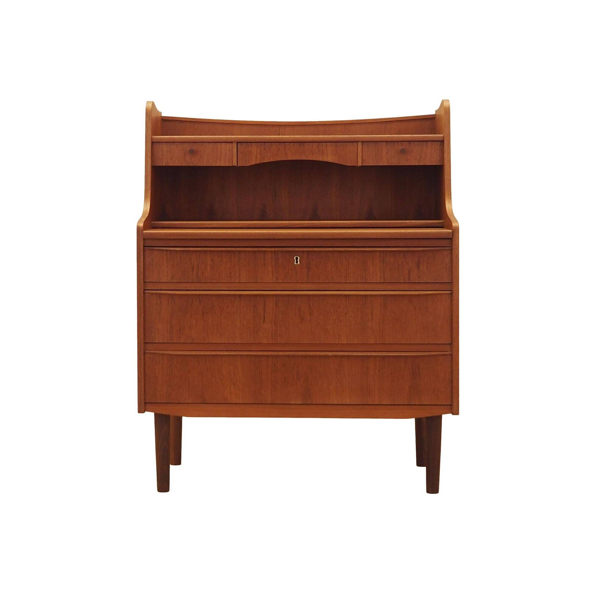 Danish Teak Secretary Desk with Hutch, 1970s
