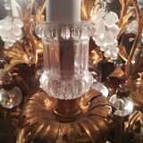 Murano fruit chandelier in crystal and gold metal