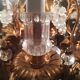Murano fruit chandelier in crystal and gold metal