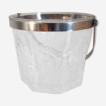 Glass glass glass bucket metal handle