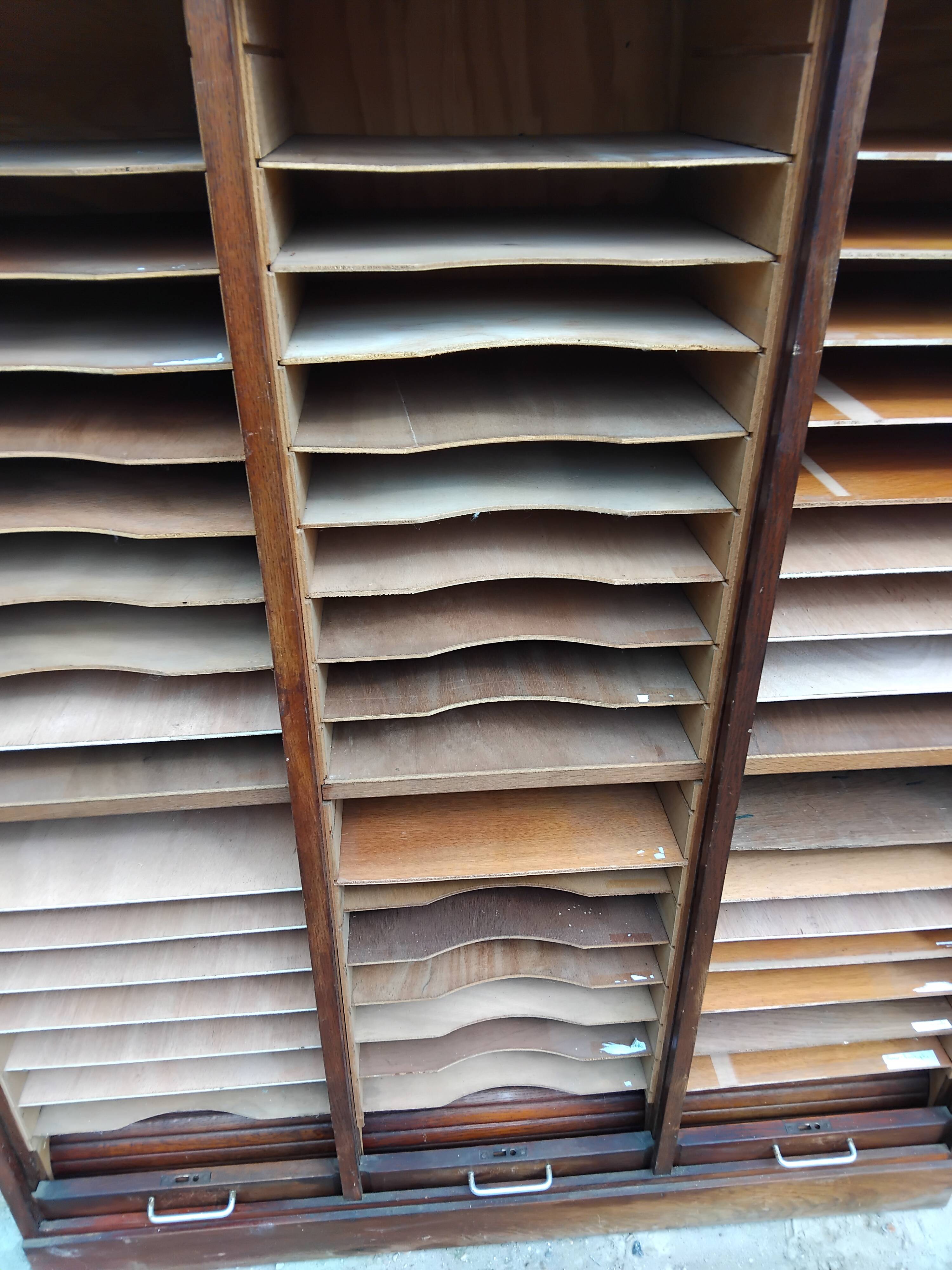 Antique 3-panel filing cabinet