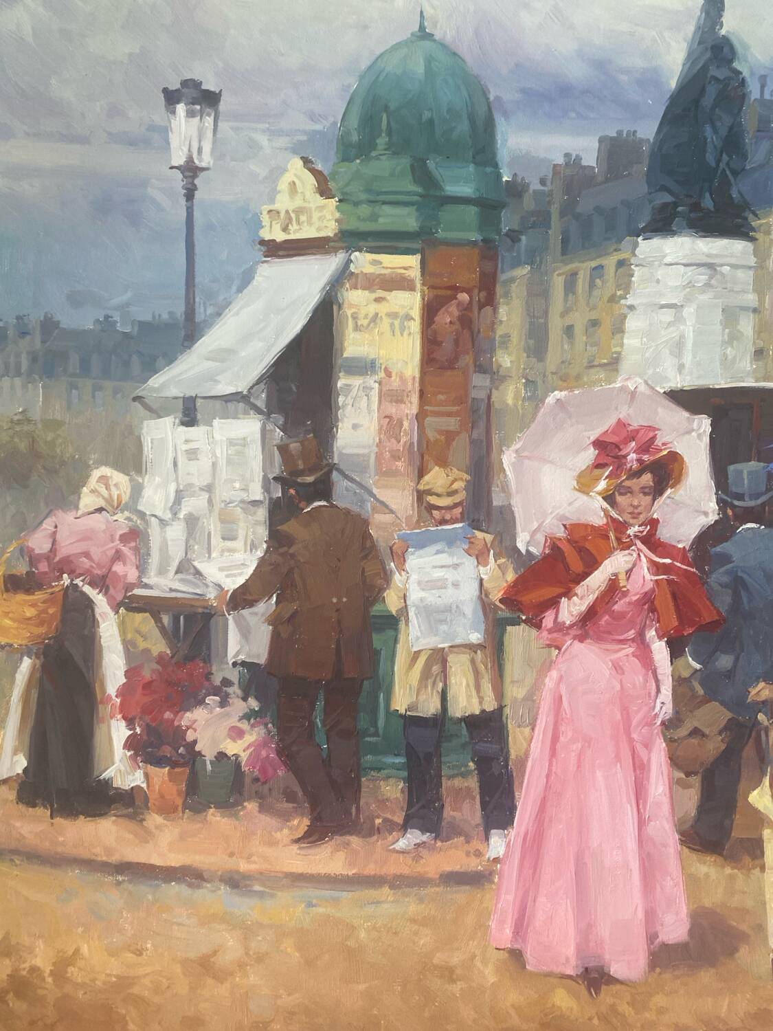 Scène de ville école espagnole du XXEME siècle
