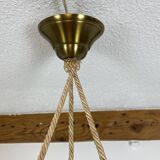 Art Deco floral vase pendant light in molded glass