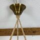 Art Deco floral vase pendant light in molded glass