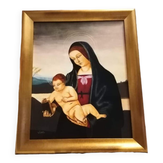Peinture et son cadre "La Nativité"