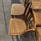 Set of 5 caned bistro chairs