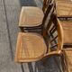 Set of 5 caned bistro chairs