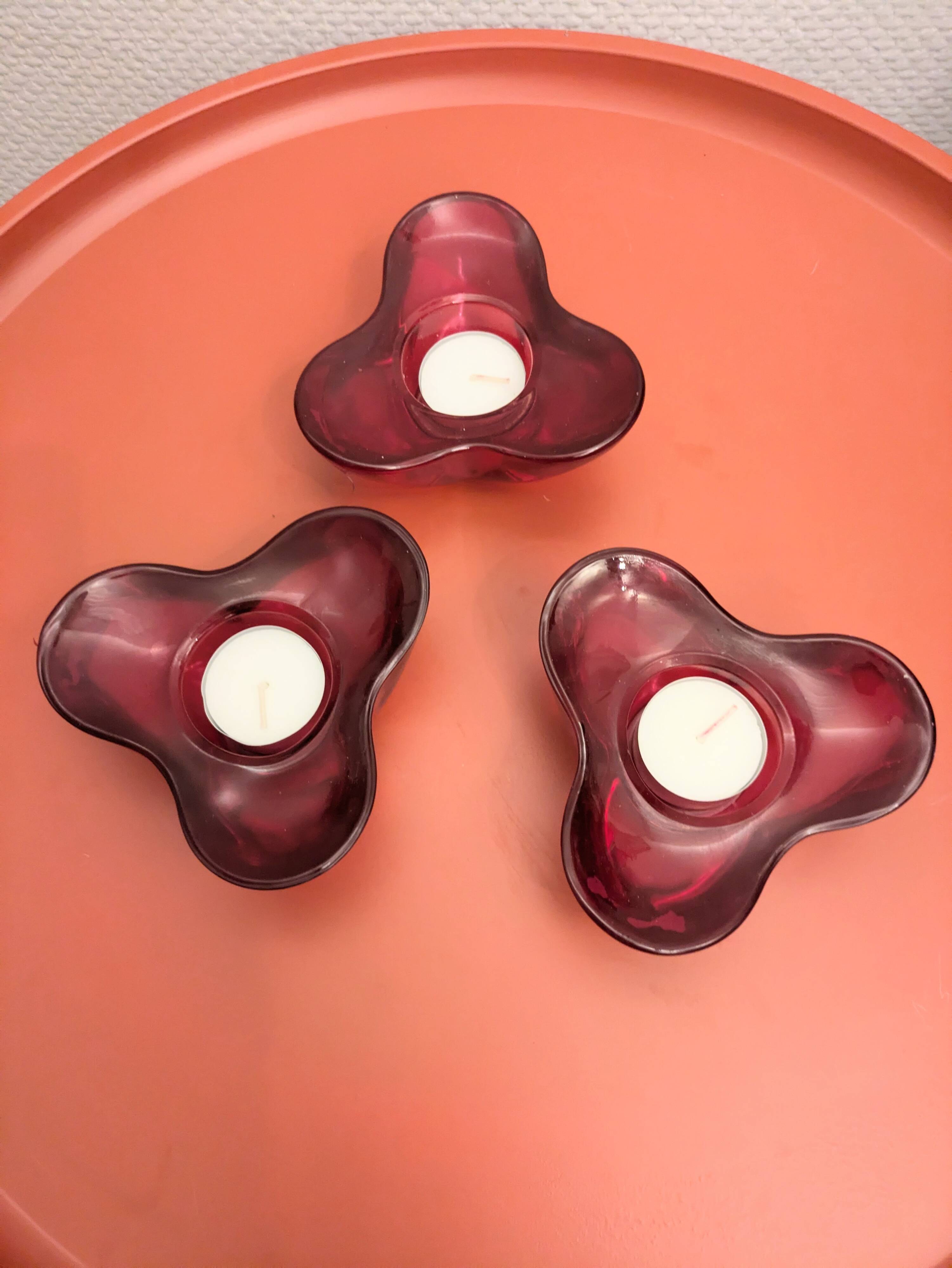 3 Villeroy and Boch design tealight holders