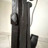 19th century wrought iron floor lamp