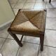 Wood and straw stool