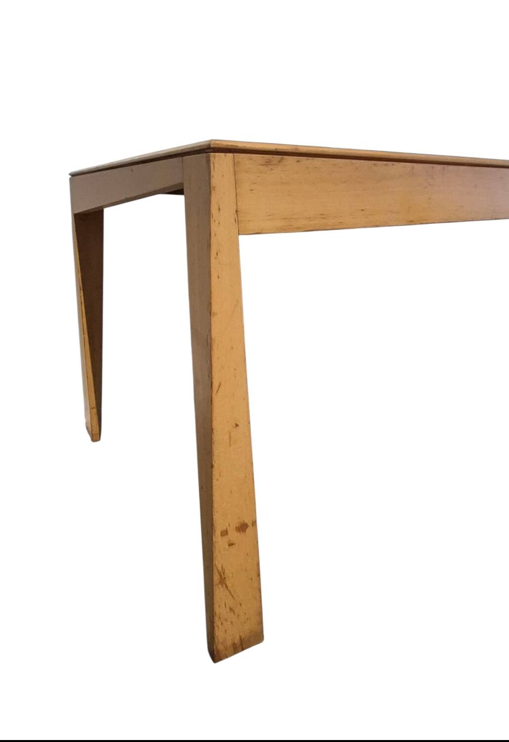 Table vintage 200x90 à pieds asymétriques, design néerlandais Hennie de Jong années 1980