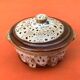 1960s Round Ceramic Terrine with "fat lava" effect