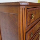 Louis XVI style chest of drawers with 3 drawers in oak