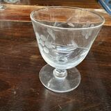 Art Nouveau Set of 32 Crystal Glasses - Engraved and Frosted Floral Pattern