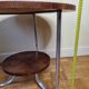 Table d'appoint moderniste "Bauhaus" en bois de placage et acier tubulaire courbé, années 30