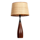 Danish keel-shaped table lamp in teak and ebony by Fog & Morup.