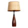 Danish keel-shaped table lamp in teak and ebony by Fog & Morup.