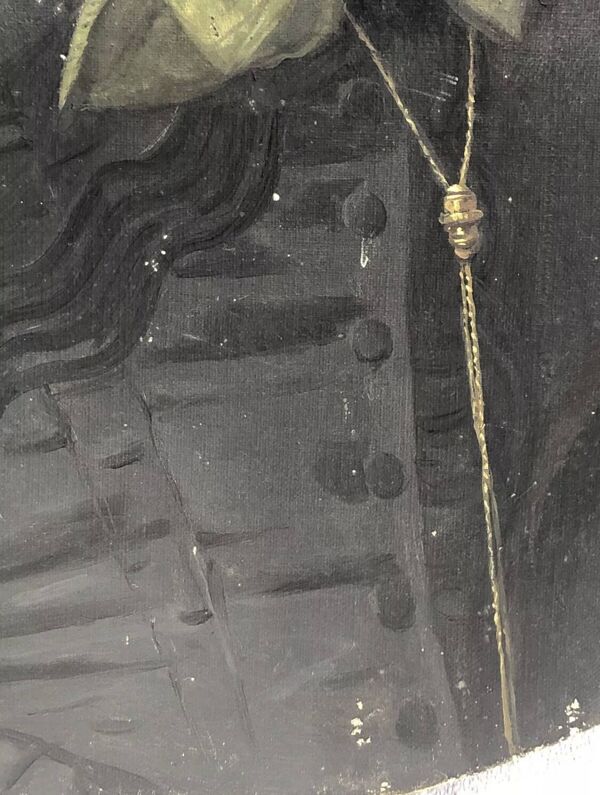 Tableau huile sur toile XIX portrait Chevalier d’Eon