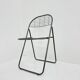 Niels Gammelgaard for Ikea grey wire metal folding chair, 1970s