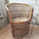 Fauteuil en osier vintage