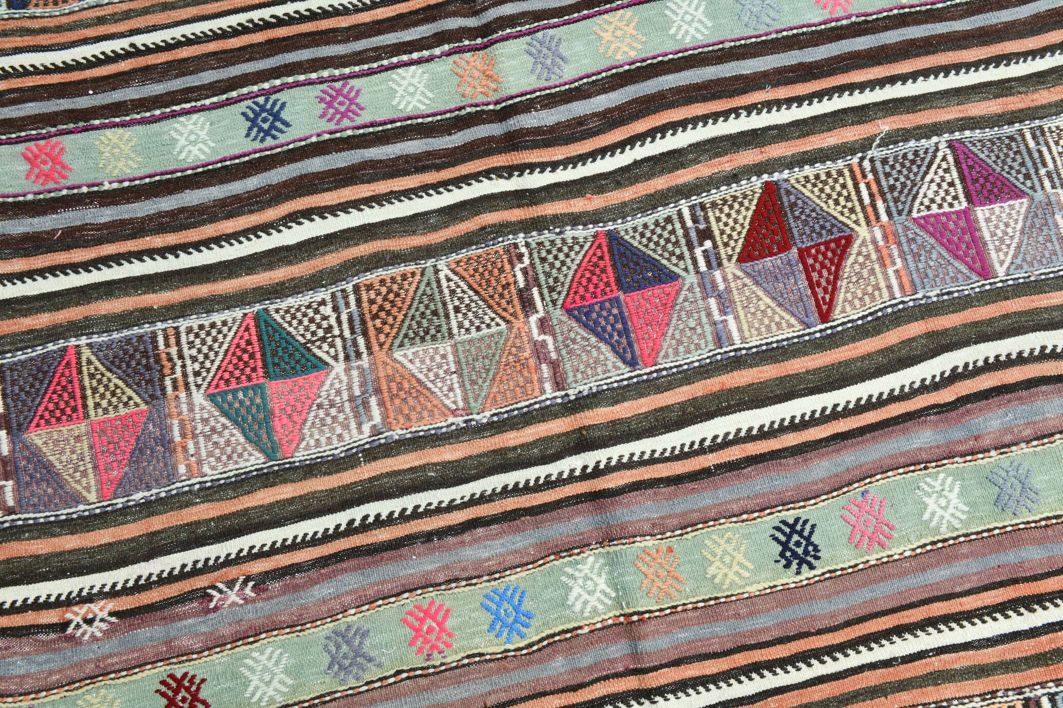 163x280Cm Fuchsia & Pink Persian Kilim Rug, 5x9 Soft Rug