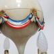 French Style Balloon Toleware Chandelier from the 1950s