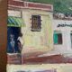 Vintage Sahara Village Painting