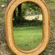 miroir mural en rotin et osier tressé, vintage 64 x 45 cm