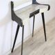 Console Table In Wood And Glass Top, 1950s