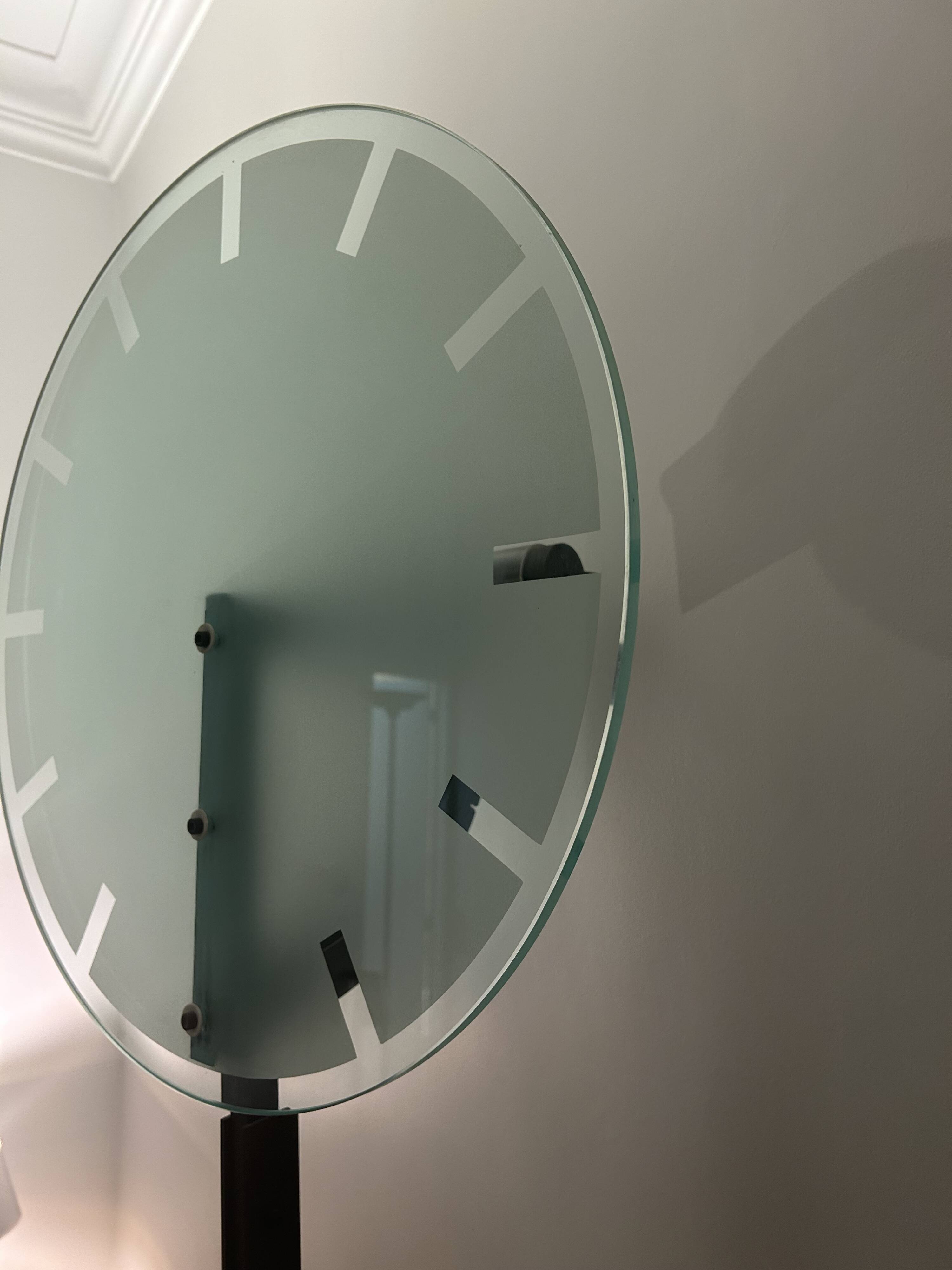 Rare designer dial lamp in cast steel