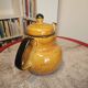 Vintage orange porcelain coffee pot by Boch, model Palma.