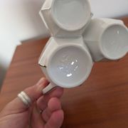 Art Deco condiment holder MS France in porcelain – 1930s