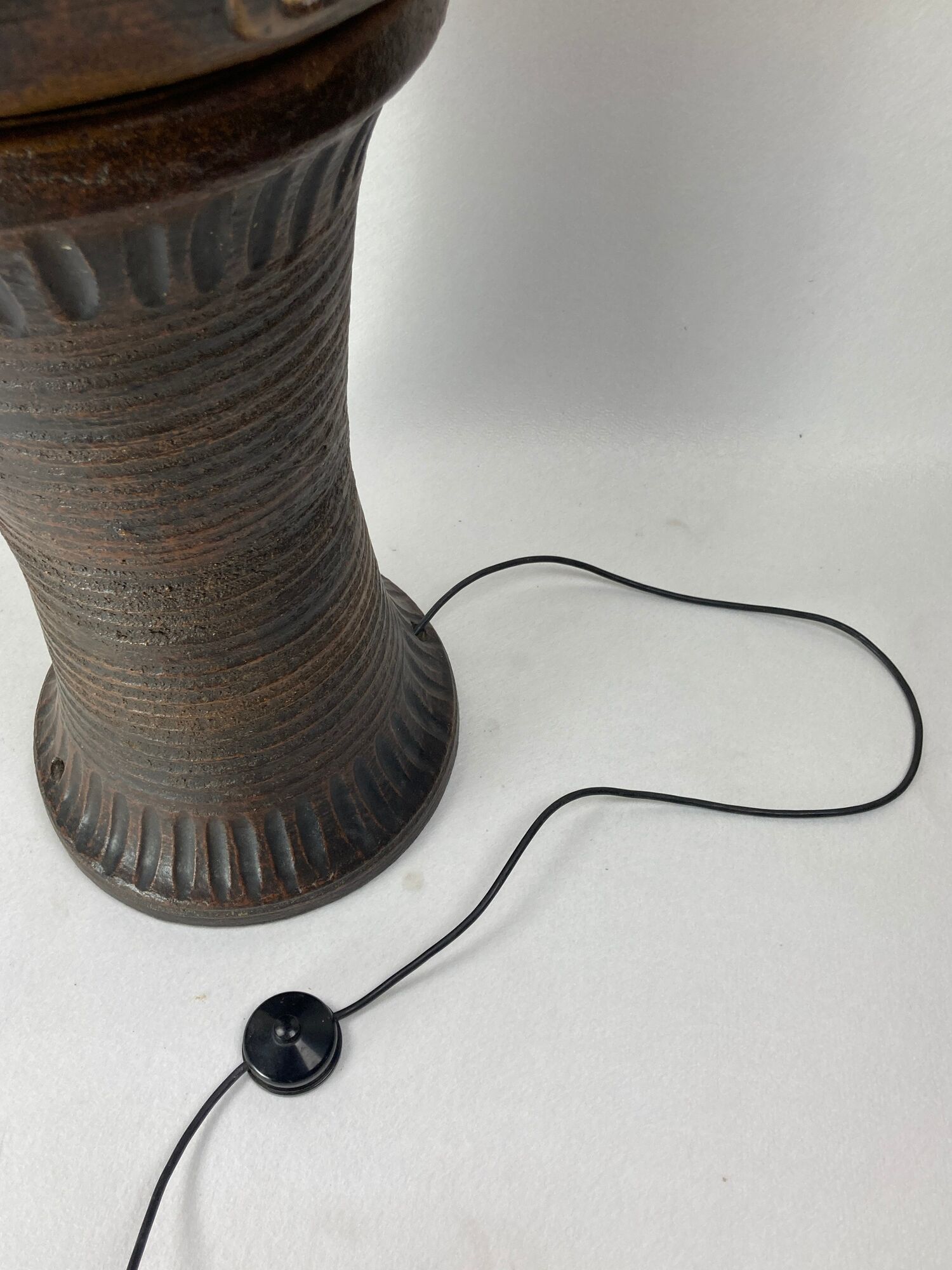 Lampadaire champignon brutaliste en céramique 100 cm, années 1960