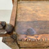 Old oriental wedding chest solid wood primitive design