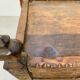 Old oriental wedding chest solid wood primitive design