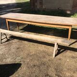 Farm table and two benches