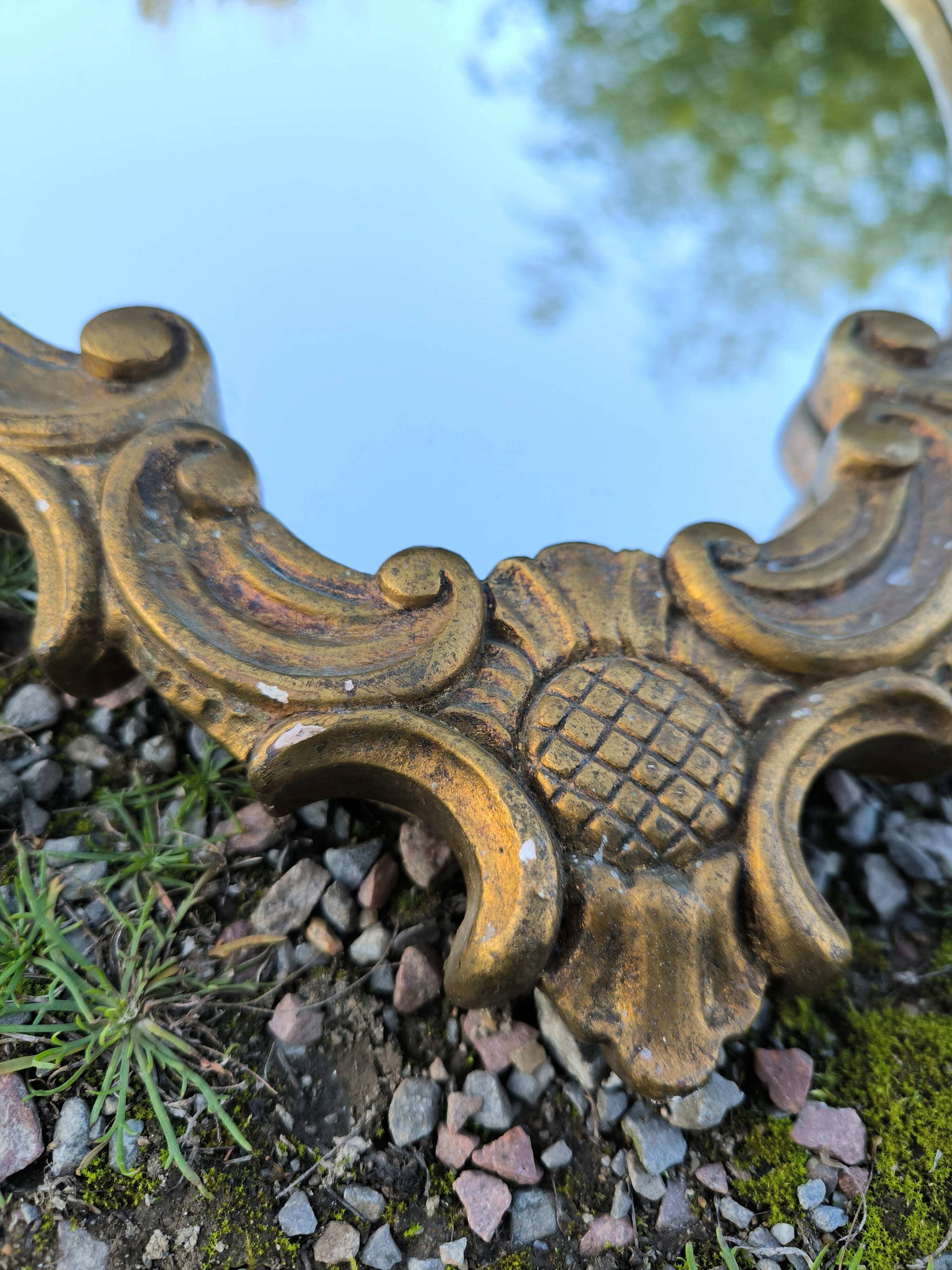 Vintage Louis XV style gilded mirror