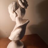 Female bust sculpture plaster