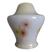 Tulip globe lampshade in white opaline glass