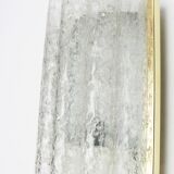 Pair of wall sconces in brass or frosted glass by Doria, Germany, 1960s.